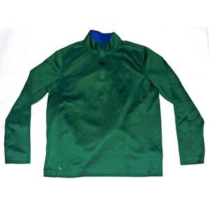 Untuckit Argiolas Regular Fit Men's Green Mock Neck 1/4 Zip Sweater Size Medium